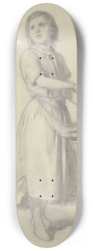 Jakob Becker - Das Tauben ftternde Mdchen 8.25 inch art skate deck