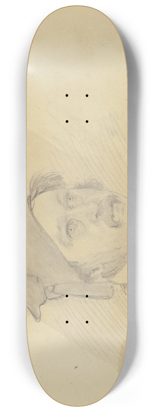 Jakob Becker - Man with beard and hat 8.25 inch art skate deck