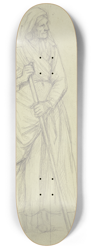 Jakob Becker - Old peasant woman 8.25 inch art skate deck