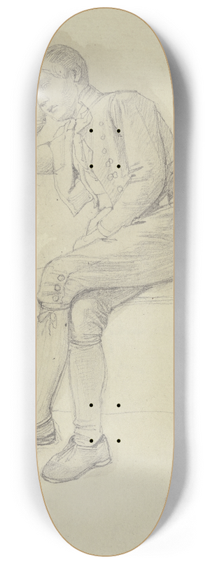 Jakob Becker - Sitzender schlafender Bauernjunge 8.25 inch art skate deck