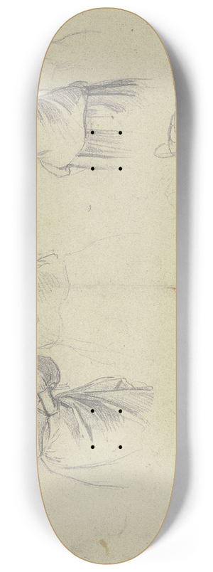 Jakob Becker - Studienblatt; Bauernmdchen 8.25 inch art skate deck