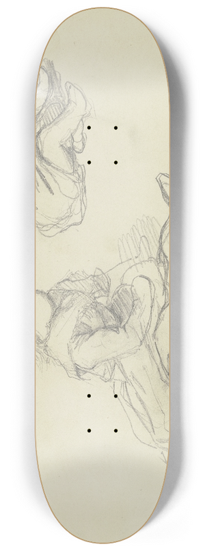 Jakob Becker - Studienblatt; Sitzendes Kleinkind 8.25 inch art skate deck