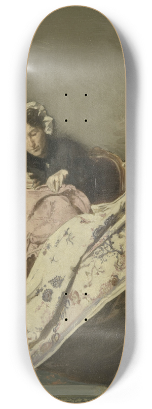 Alexander Hugo Bakker Korff - Two Ladies at their Sewing 8.25 inch art skate deck