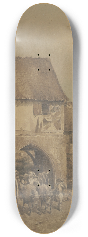 Jakob Frchtegott Dielmann - Gate to Mnzenberg 8.25 inch art skate deck