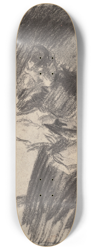 Jakob Smits - Woman Reading 8.25 inch art skate deck