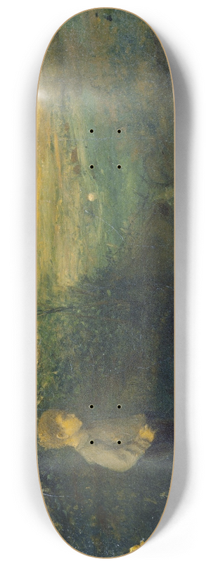 George Fuller - Boy Fishing 8.25 inch art skate deck