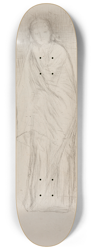James Abbott McNeill Whistler - Draped Model 8.25 inch art skate deck