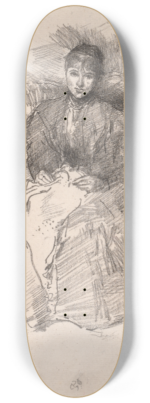 James Abbott McNeill Whistler - Needlework 8.25 inch art skate deck