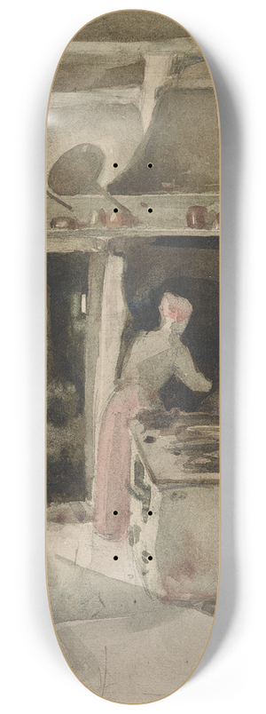 James Abbott McNeill Whistler - The Kitchen 8.25 inch art skate deck