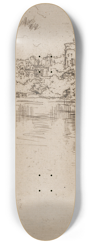 James Abbott McNeill Whistler - Windsor Castle 8.25 inch art skate deck