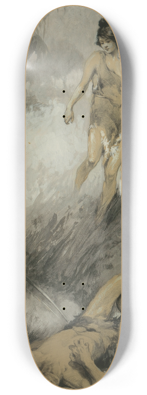 James Allen St. John - At the Earths Core 8.25 inch art skate deck