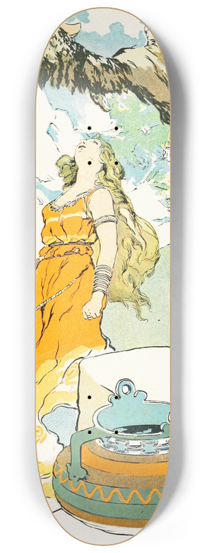 George Hand Wright - Rising upward in broad easy flight 8.25 inch art skate deck George Hand Wright - Rising upward in broad easy flight 8.25 inch art skate deck