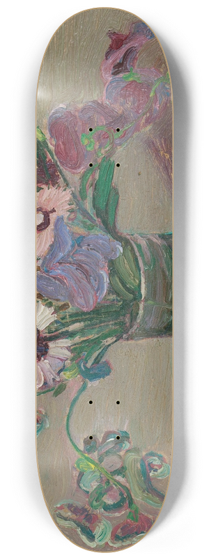 James Edward Hervey MacDonald - Flower Study 8.25 inch art skate deck