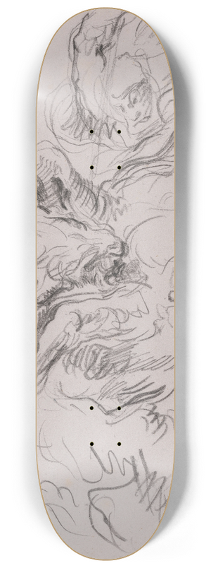 James Ensor - Arab Horseman Attacked by a Lion 8.25 inch art skate deck