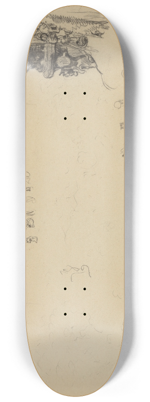 James Ensor - Chinese vaas en figuren 8.25 inch art skate deck