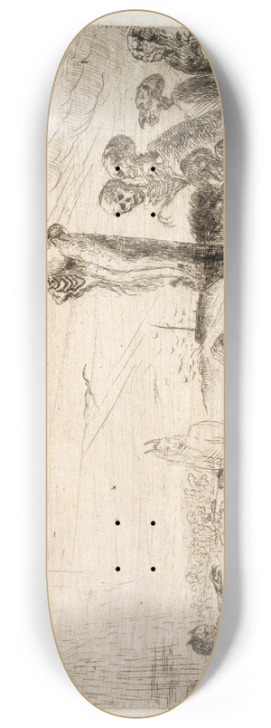 James Ensor - Christ Tormented by Demons 8.25 inch art skate deck