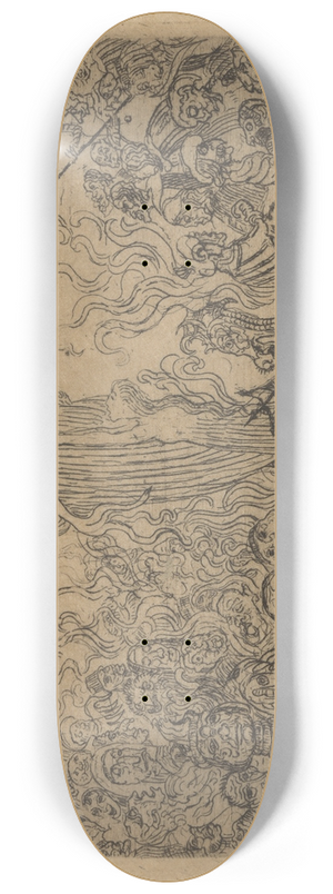 James Ensor - Christus daalt neer in de hel 8.25 inch art skate deck