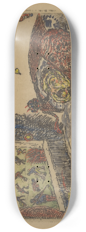 James Ensor - De luiheid 8.25 inch art skate deck