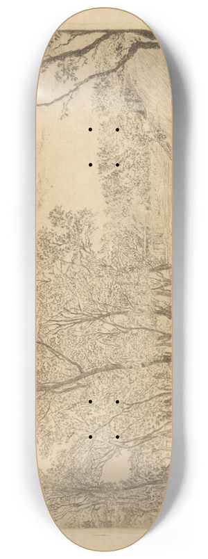 James Ensor - De poel met populieren 8.25 inch art skate deck