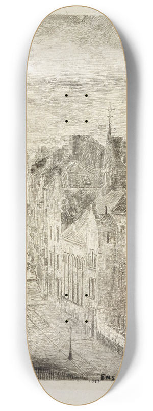 James Ensor - De Van Iseghemlaan in Oostende 8.25 inch art skate deck