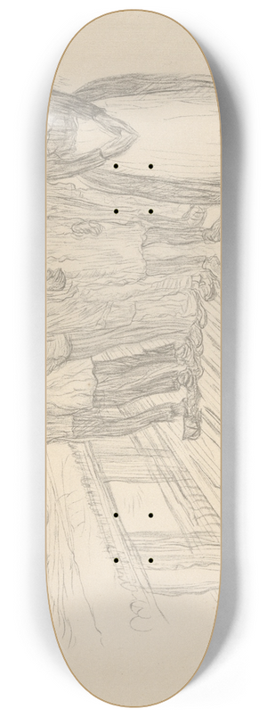 James Ensor - De vissers (De ellendelingen) 8.25 inch art skate deck