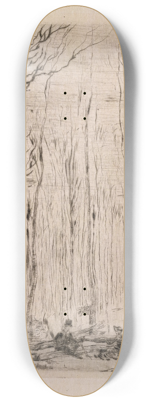 James Ensor - Forest at Groenendael 8.25 inch art skate deck