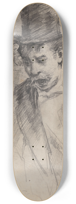 James Ensor - Gentleman in Top Hat 8.25 inch art skate deck