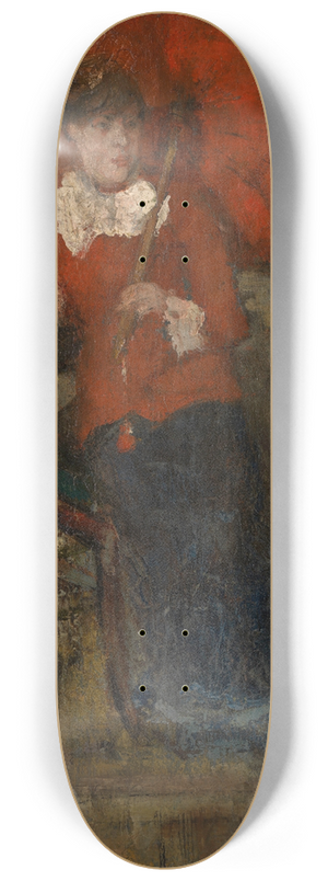 James Ensor - Lady with Red Parasol 8.25 inch art skate deck