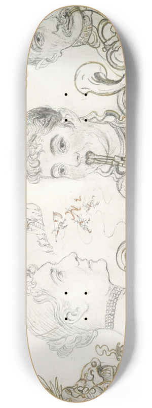James Ensor - Les Musiciens 8.25 inch art skate deck