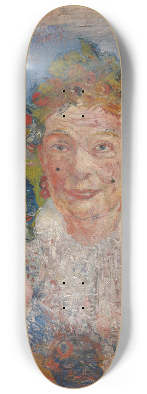 James Ensor - Old Lady with Masks 8.25 inch art skate deck