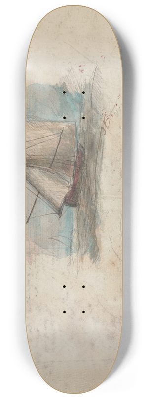 James Ensor - Sailingboat 8.25 inch art skate deck
