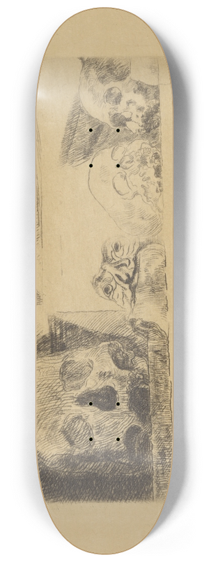 James Ensor - Schedels en maskers 8.25 inch art skate deck