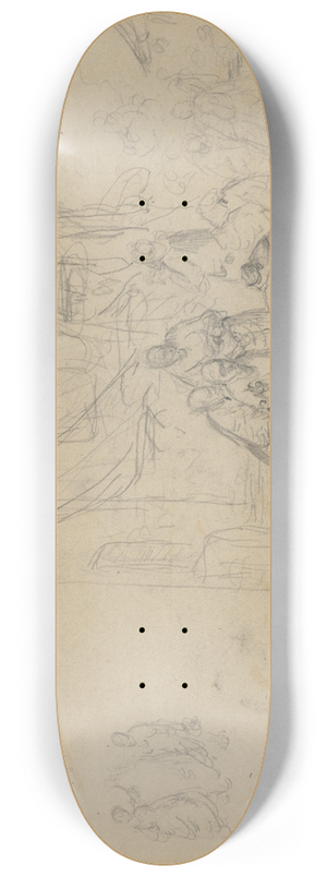 James Ensor - Schets naar oude meester en figuren 8.25 inch art skate deck