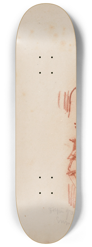 James Ensor - Seated Man 8.25 inch art skate deck