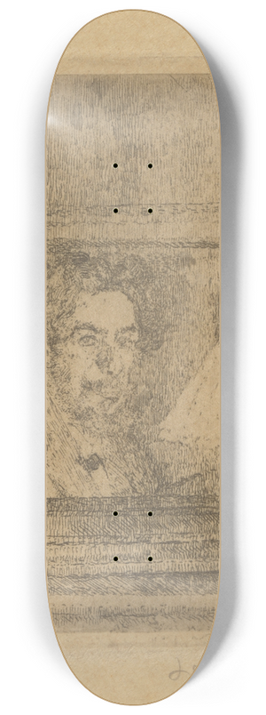 James Ensor - Self-Portrait (with lamp) 8.25 inch art skate deck