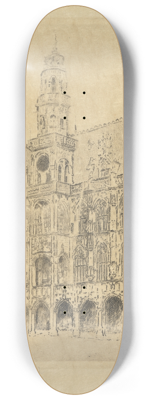 James Ensor - Stadhuis van Oudenaarde 8.25 inch art skate deck