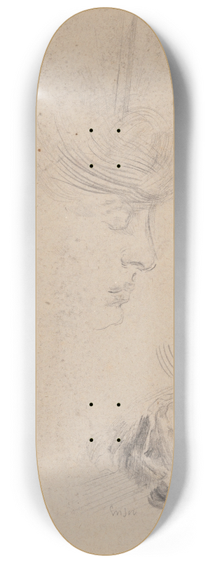 James Ensor - The artists Sister Mitche and Figure 8.25 inch art skate deck