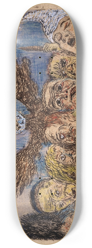 James Ensor - The Deadly Sins Dominated by Death 8.25 inch art skate deck
