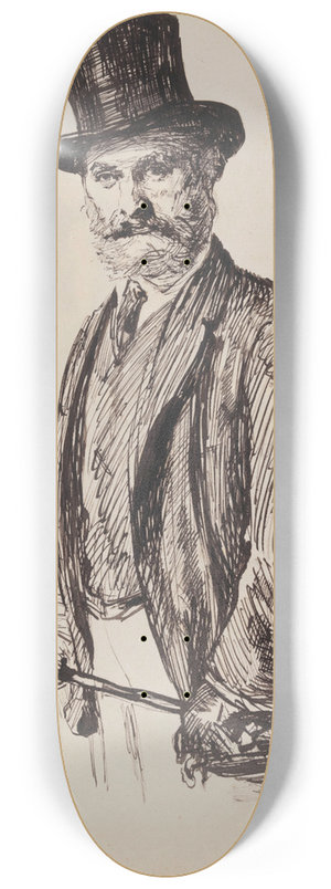 James Ensor - The Painter Edouard Manet 8.25 inch art skate deck