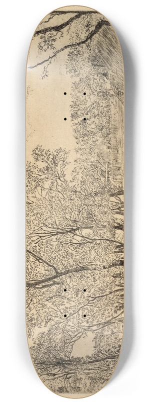 James Ensor - The Pool of the Poplars 8.25 inch art skate deck