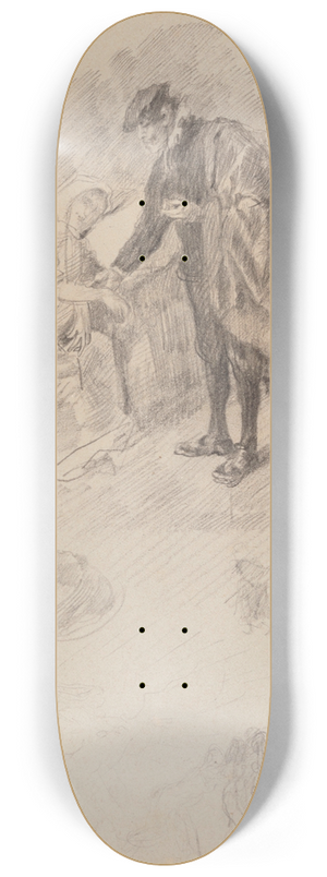 James Ensor - The Sick Woman 8.25 inch art skate deck