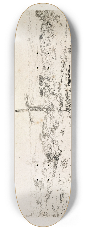 James Ensor - The Windmill at Mariakerke 8.25 inch art skate deck