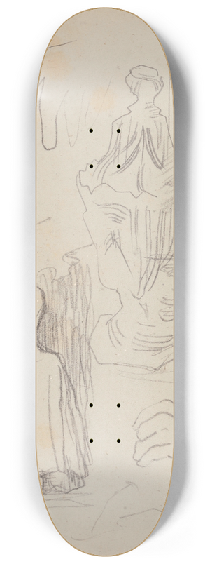 James Ensor - Three Studies of a Lady with Parasol 8.25 inch art skate deck