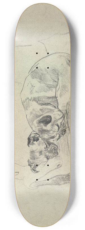 James Ensor - Two Dogs 8.25 inch art skate deck