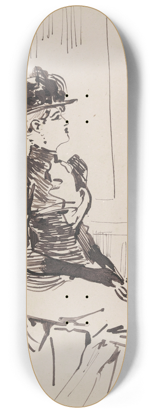 James Ensor - Two Women 8.25 inch art skate deck