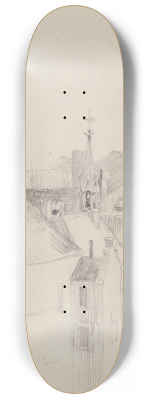 James Ensor - Van Iseghemlaan in Ostend 8.25 inch art skate deck