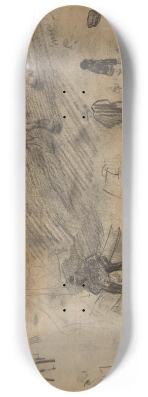 James Ensor - Wit paard, stoel en figuren 8.25 inch art skate deck