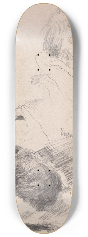 James Ensor - Woman Resting 8.25 inch art skate deck