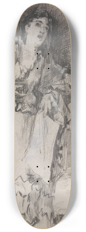James Ensor - Woman Singing 8.25 inch art skate deck