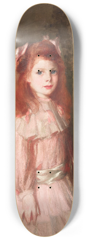 George Henry - Girl in pink 8.25 inch art skate deck